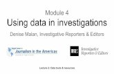 Denise Malan, Investigative Reporters & Editors Module 4 ...