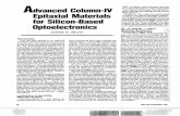 Advanced Column-IV Epitaxial Materials for silicon based ...