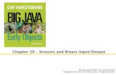 Chapter 20 Streams and Binary Input/Output
