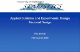 Applied Statistics and Experimental Design Factorial Design