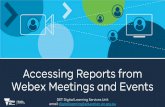 Accessing Reports from Webex Meetings and Events