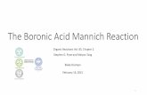 The Boronic Acid Mannich Reaction