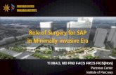 Role of surgery in SAP in minimally-invasive era