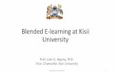 Blended E-learning at Kisii University - KENET