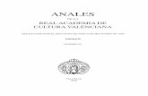 ANALES - Real Acadèmia de Cultura Valenciana