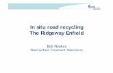 In situ road recycling The Ridgeway Enfield