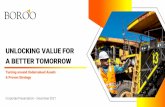 UNLOCKING VALUE FOR A BETTER TOMORROW