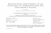 Instructions and Duties of an Executor or Administrator ...