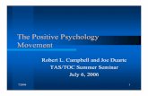 The Positive Psychology Movement - Clemson University