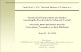 Head Start’s 10th National Research Conference