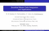 Stratified Monte Carlo Integration and Applications