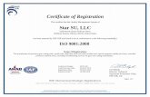 Certificate of Registration Star SU, LLC DRAFT