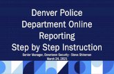 Denver Police Department Online Reporting Step by Step ...