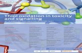 Thiol oxidation in toxicity and signalling
