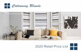 2020 Retail Price List - Colorway Blinds