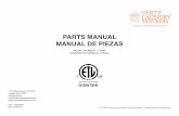 PARTS MANUAL MANUAL DE PIEZAS - The Unity Washer