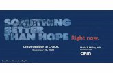 CIRM Update Presentation to CFAOC November 20, 2020