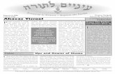 Parshas Vayigash Volume 20, Number 14 Ahavas Yisroel