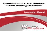 Fellowes Star+ 150 Manual Comb Binding Machine Instruction ...