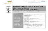 Protection and Use of HPFT Service User Information (PUPI ...