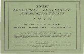 THE SALINE BAPTIST ASSOCIATION