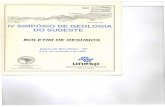 SIMPOSIO DE GEOLOGIA DO SUDESTE - 1995 (CAPA)