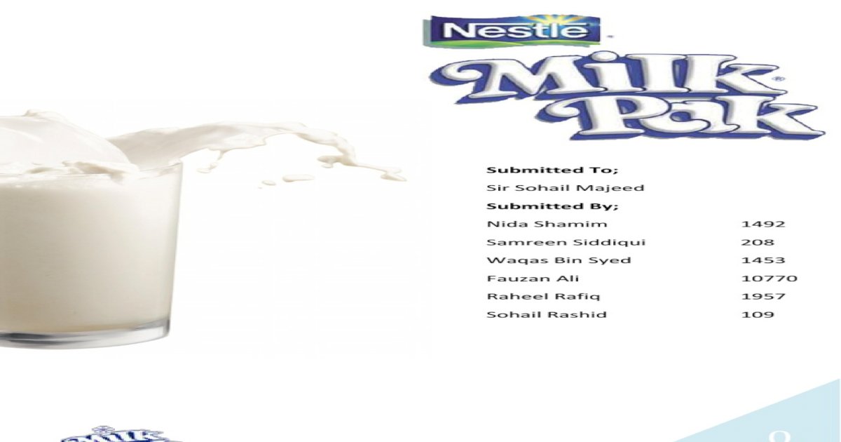 supply chain management of nestle milkpak