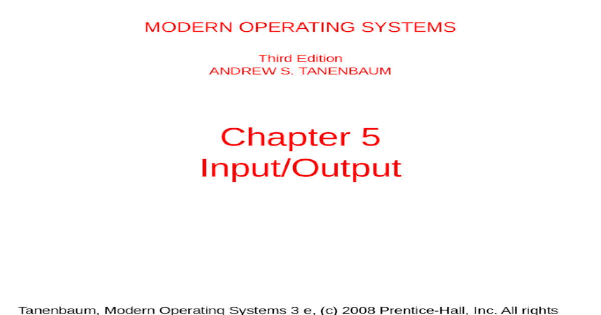 tanenbaum modern operating systems 3rd edition pdf