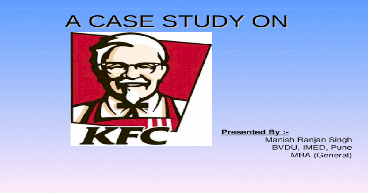 just in time case study kfc