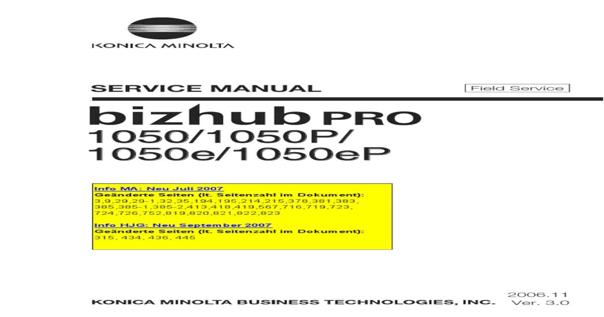 Bizhub Pro 1050 Sm Pdf Document