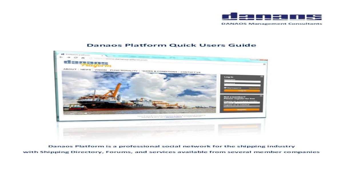 Danaos Platform Quick Users Guide - [PDF Document]