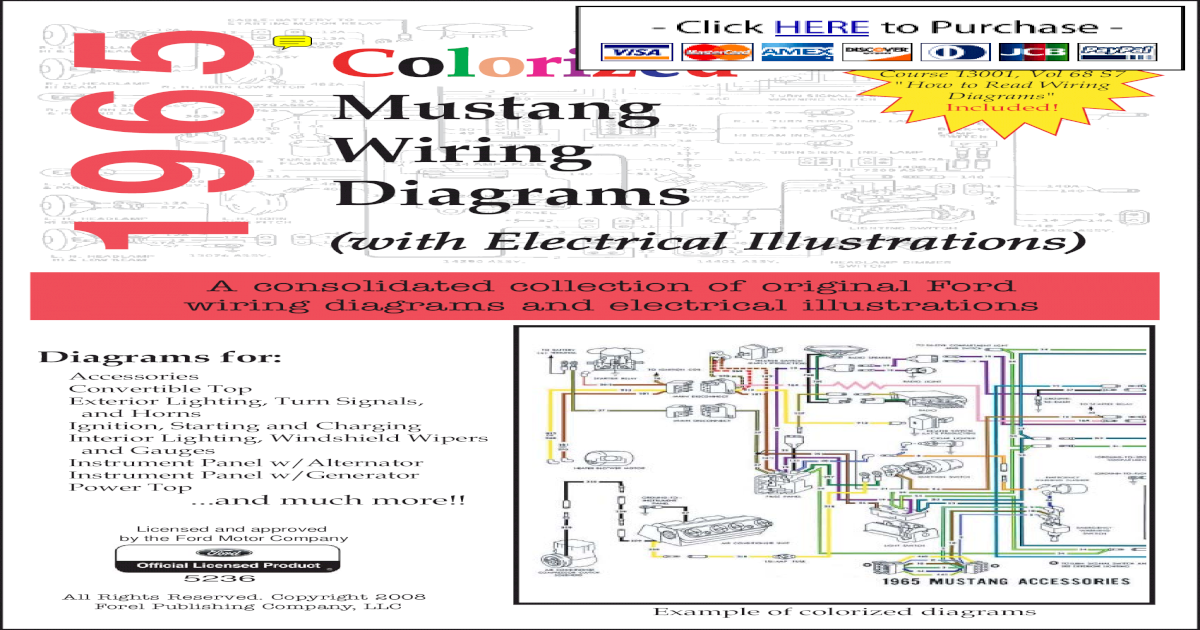 1965 Colorized Mustang Wiring Diagrams, 1965 Ford Mustang Charging System Wiring Diagram Pdf