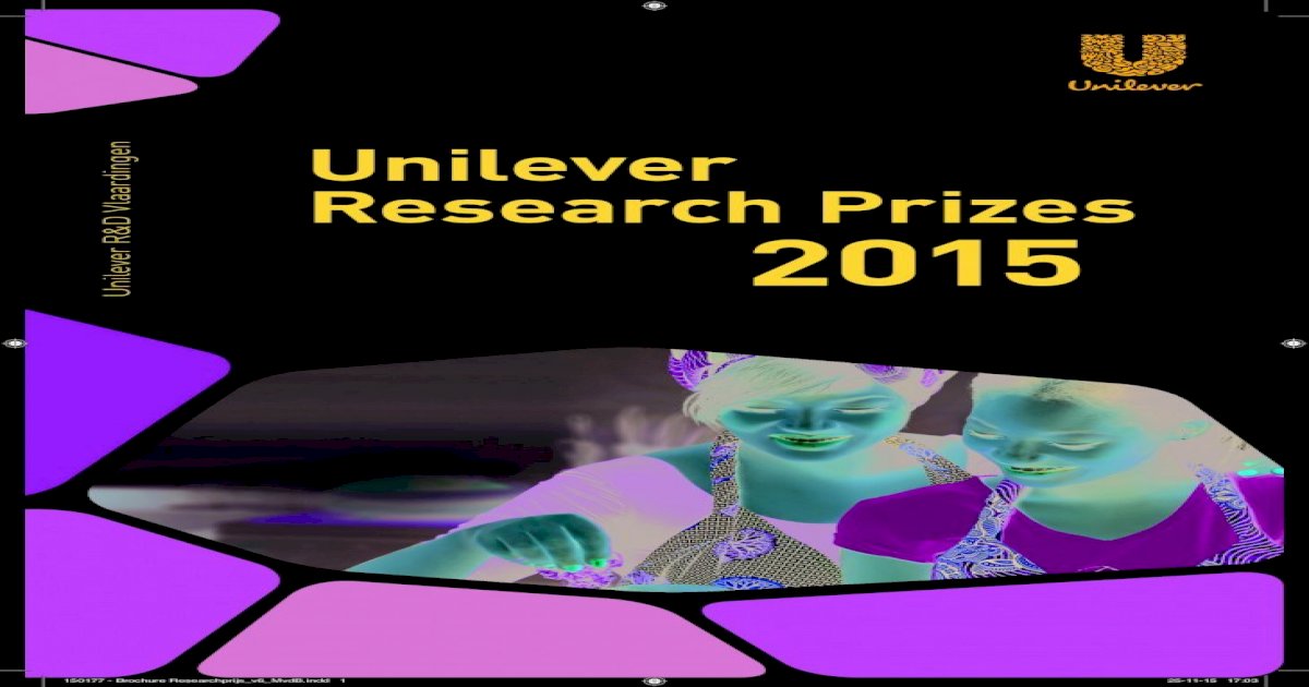 Unilever R&D Vlaardingen Unilever Research Prizes ... Knorr, Unileverâ€™s  biggest brand, is helping - [PDF Document]