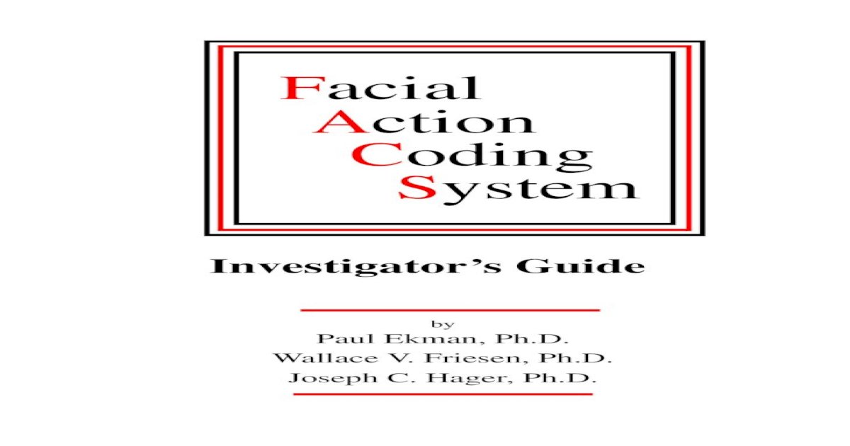 Download Paul Ekman Facial Action Coding System Pdf