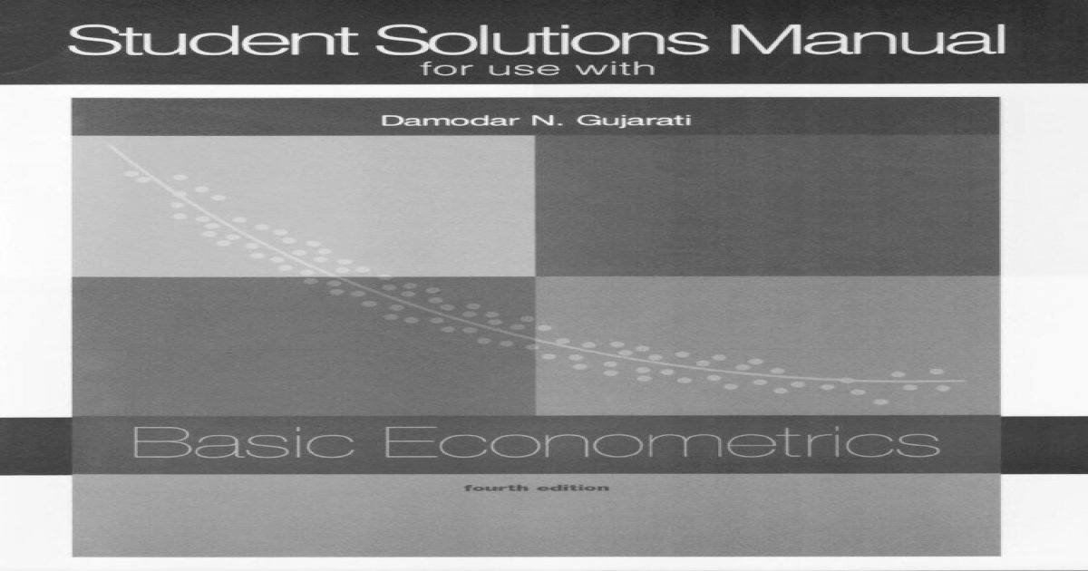 52243796 Gujarati Basic Econometrics Solutions [PDF Document]