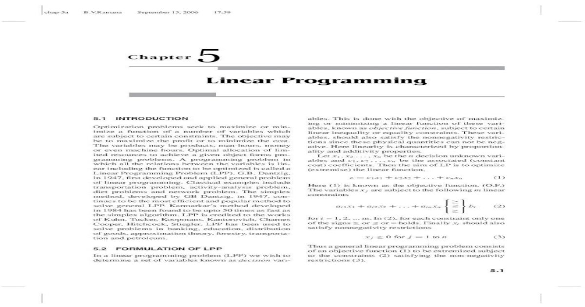 linear programming assignment pdf