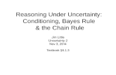 Reasoning Under Uncertainty: Conditioning, Bayes Rule & the Chain Rule Jim Little Uncertainty 2 Nov 3, 2014 Textbook §6.1.3.