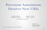 Persistent Annotations Deserve New URIs