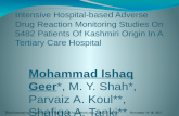Mohammad Ishaq Geer*, M. Y. Shah*, Parvaiz A. Koul**, Shafiqa A. Tanki** *Dept. of Pharmaceutical Sciences, University of Kashmir, Srinagar, India **Sher-i-Kashmir.