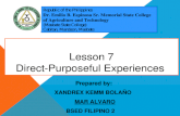Lesson7 direct purposeful experiences.xandrex kemmbolaño