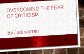 Overcoming the fear of criticism