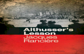 Jacques Ranciere - Althusser's Lesson