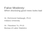 False Modesty: When disclosing good news looks bad