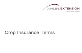 Crop Insurance Terms
