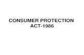 Consumer Protection Act-1986 (Ppt)