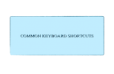 Common keyboard shortcuts