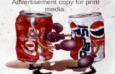 Advertisement Copy for Print Media