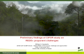 Preliminary findings of CIFOR study on REDD+ proponent challenges
