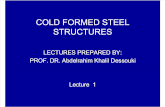 COLD FORMED STEEL STRUCTURES