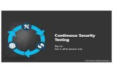 Continuous Security Testing